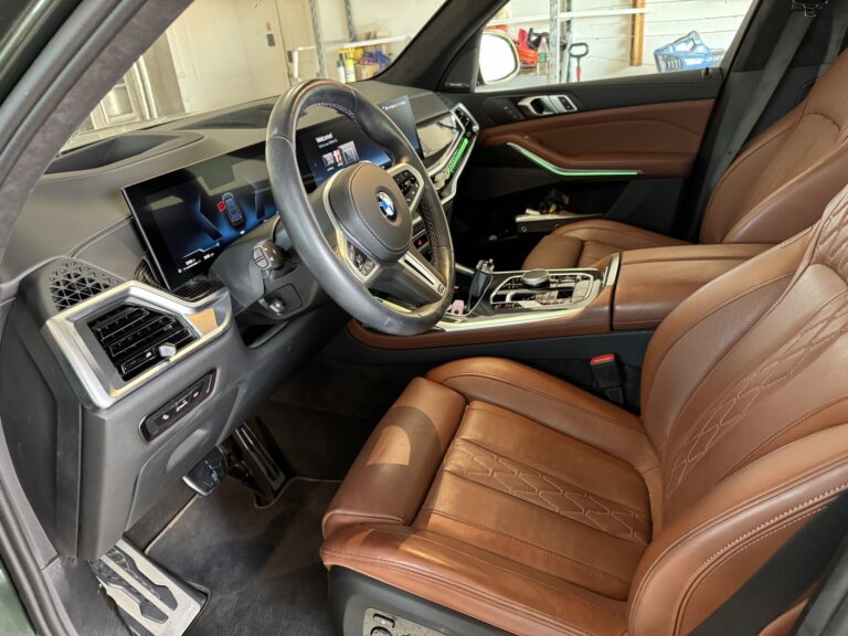 BMW SUV interior after detailing