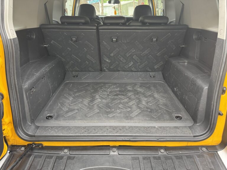 Toyota FJ Cruiser cargo area after detailing