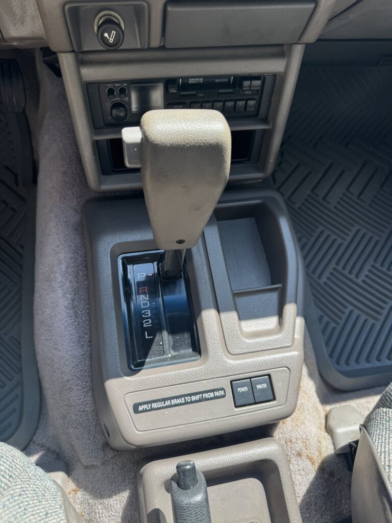 Isuzu Rodeo center console after detailing