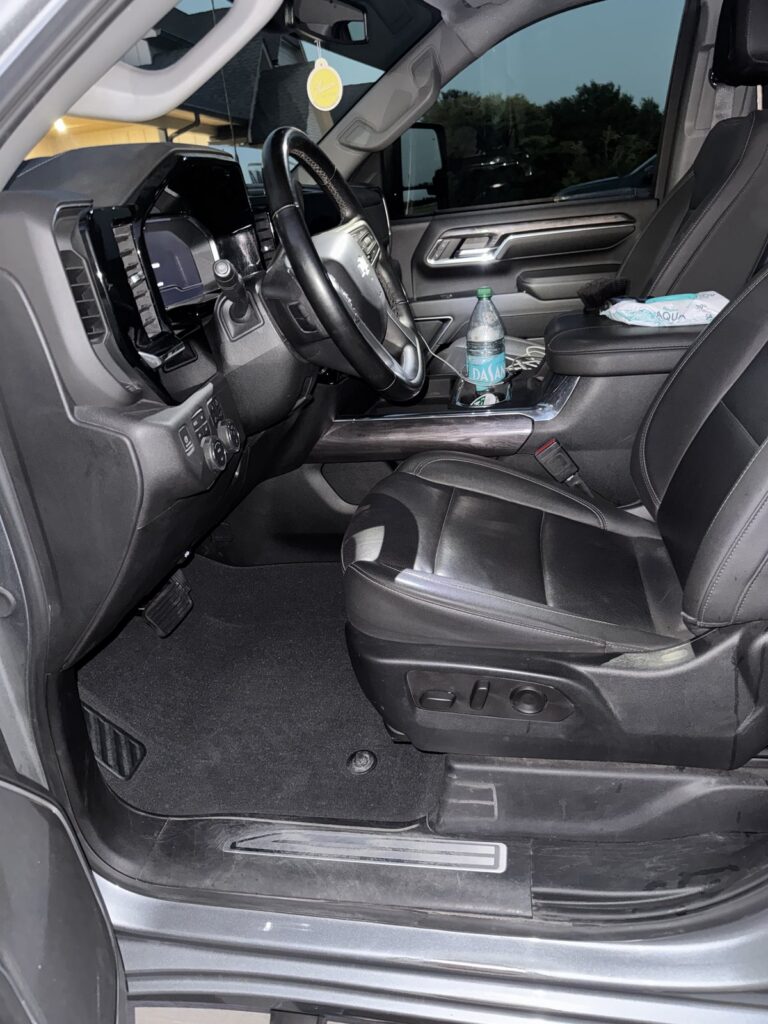 Silverado HD driver area after detailing