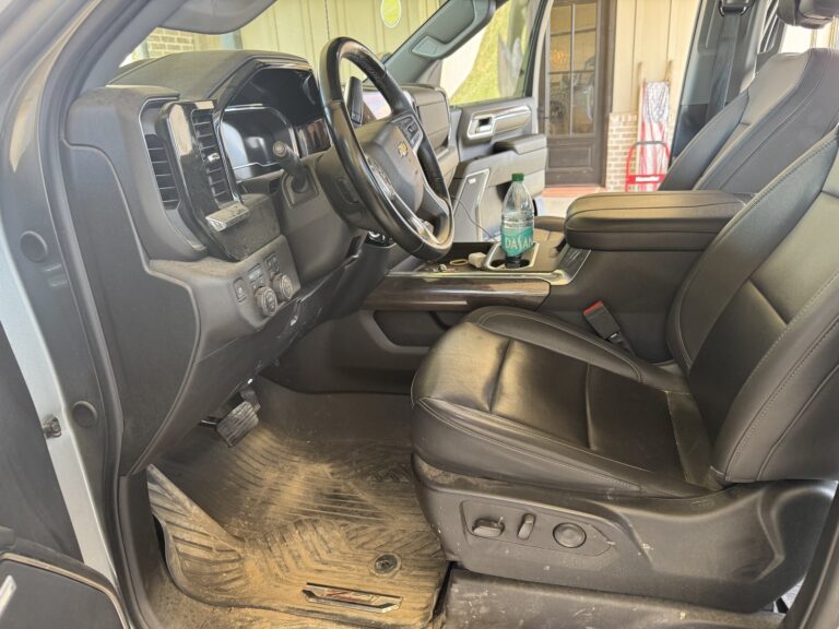 Silverado HD driver area before detailing